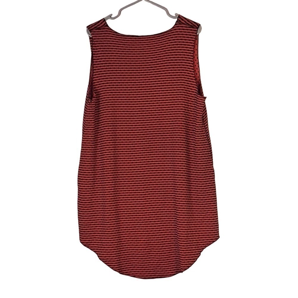Noblu Lagenlook Red/ black Polka Dot Stripe Sleeveless Top+ Jacket XL PLUS - Picture 3 of 7